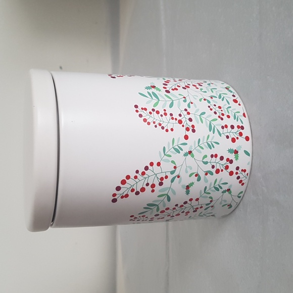 David’s Tea Holly Berry Holiday Tea Coffee Ceramic Canister - Picture 3 of 15